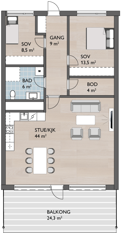 Plantegning Galleribilde