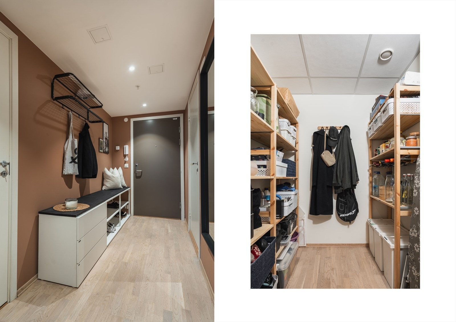 Fra gangen er det inngang til praktisk innvendig bod Galleribilde