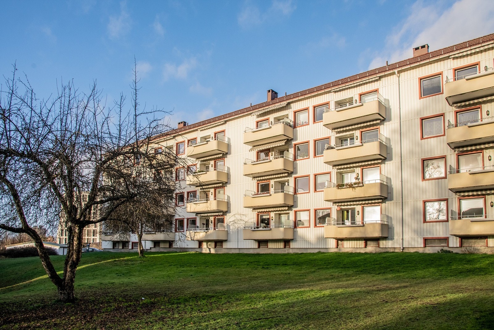 Borettslaget har store grøntområder rett utenfor døren. Området er et eldorado for barn og voksne i alle aldre. Galleribilde