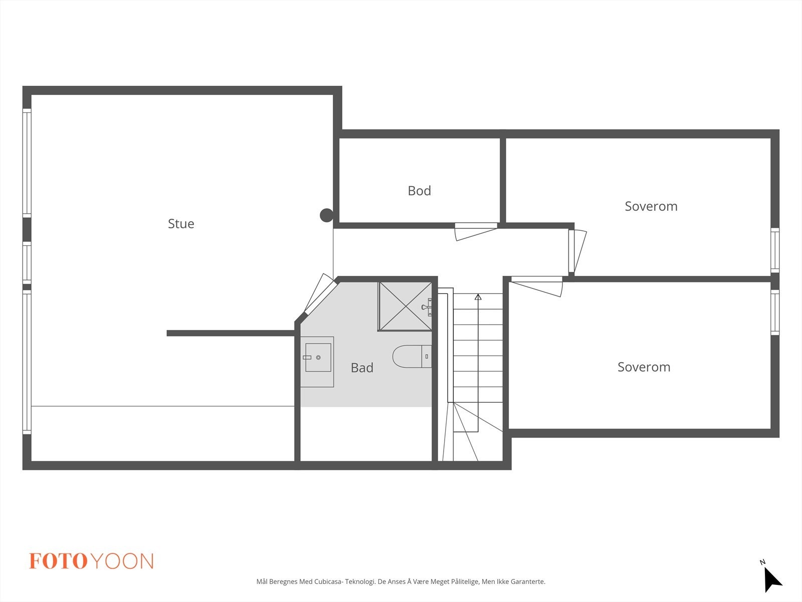 Plantegning av loftsetasjen Galleribilde
