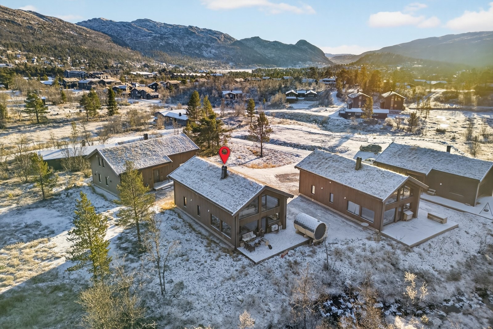 Her ligger du nydelig til i ende av blindvei og tilgrenset friområde Galleribilde