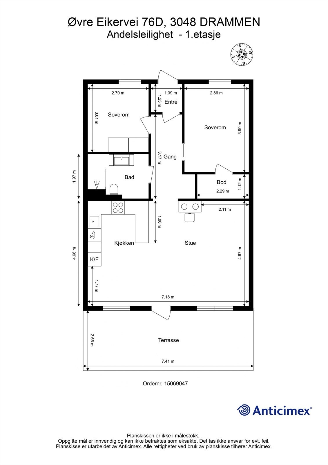 Plantegning 1. etasje Galleribilde