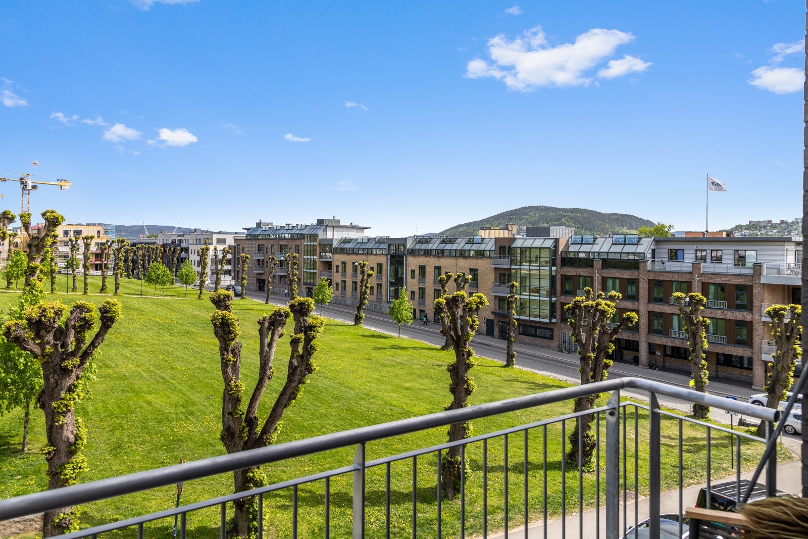 Fra stuen, kjøkkenet og ett av soverommene er det utsikt mot vakre Engene Park | balkongen utenfor soverom 2 har morgen- og formiddagssol Galleribilde