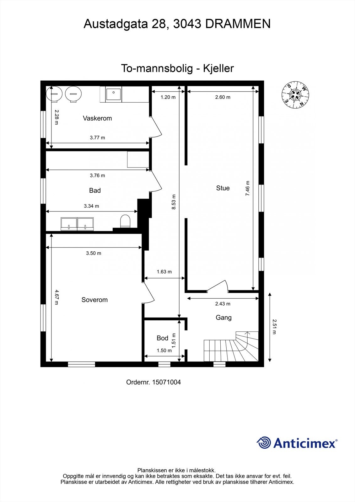 Plantegning underetasje Galleribilde