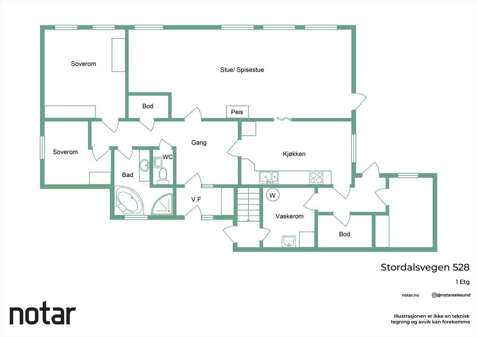 Planskisse over 1.etasje Galleribilde