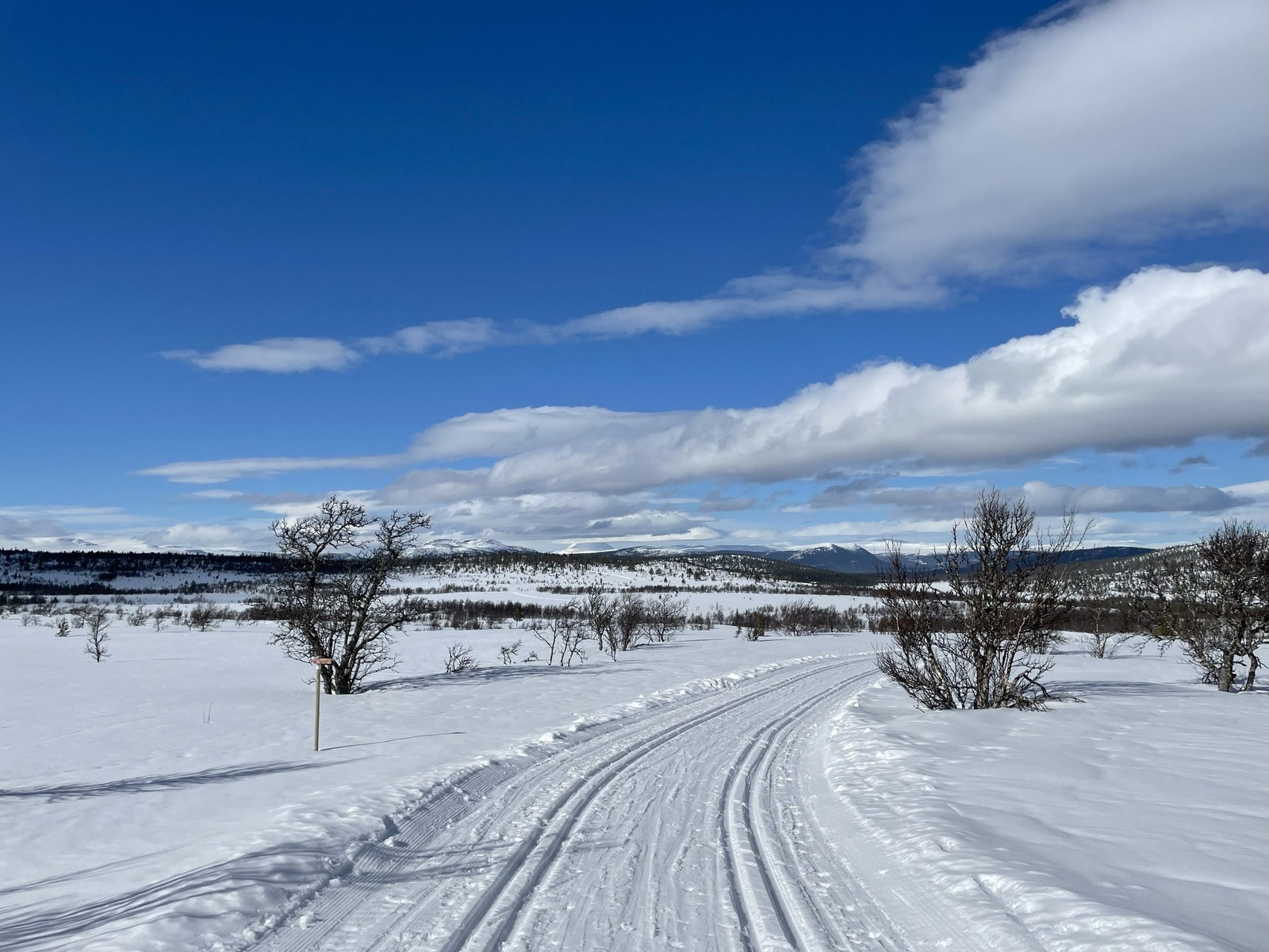 Oppkjørte løyper vinterstid Galleribilde