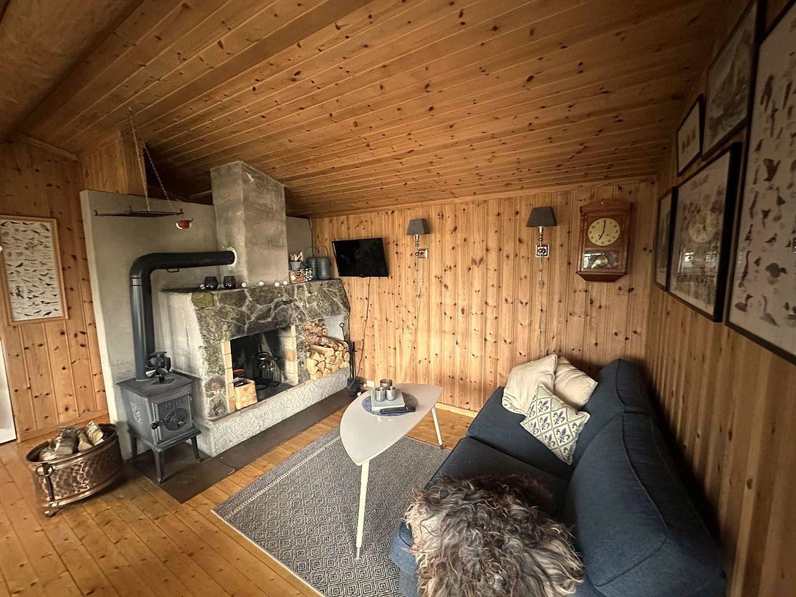 Varmen kommer fort i hytta. Galleribilde