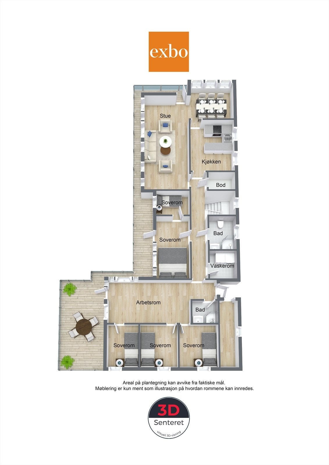 Plantegning hovedetasje Galleribilde