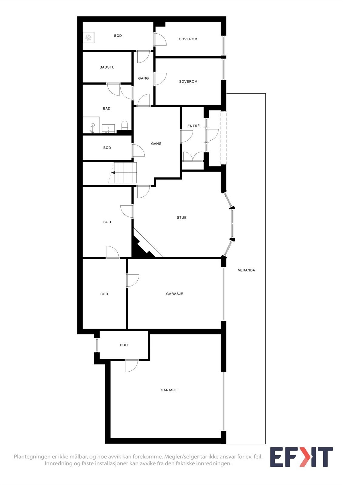 Plantegning underetasje Galleribilde