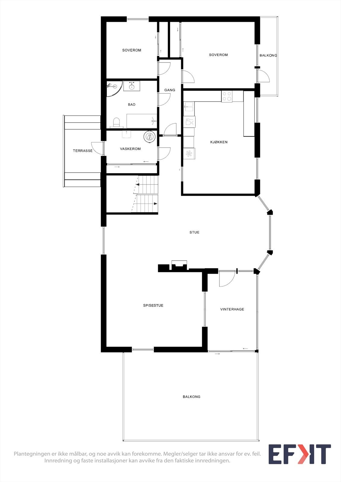 Plantegning 1. etg Galleribilde