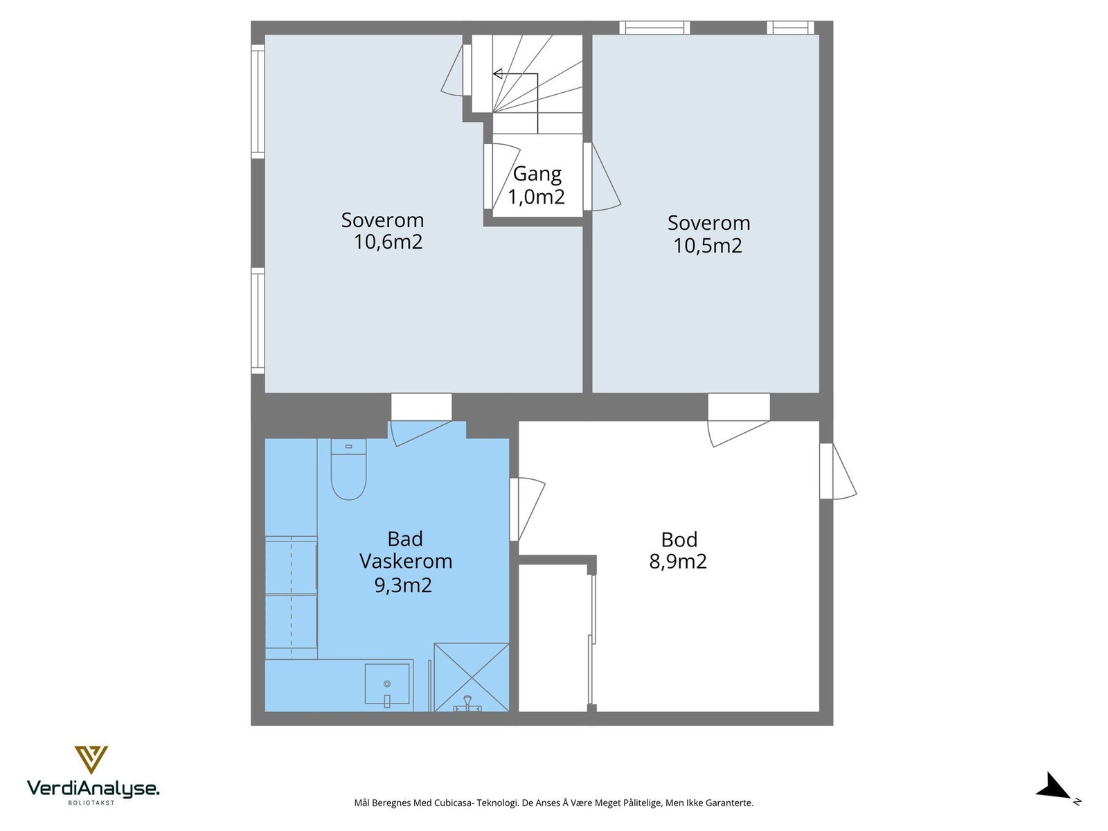 Planskisse av boligens underetajse. Galleribilde