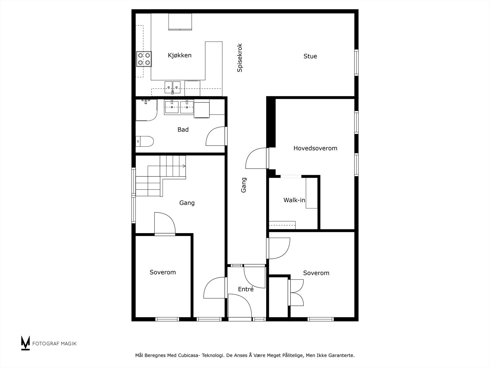 Plantegning - første etasje / underetasje. Galleribilde