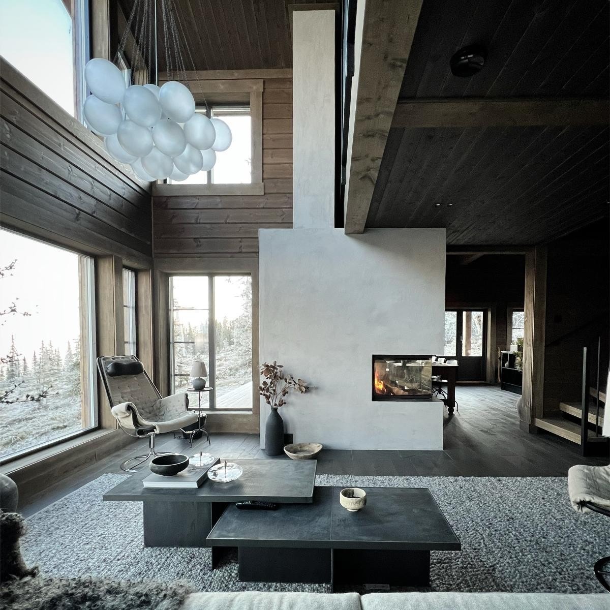 Interiørbilde fra en kundetilpasset hytte Galleribilde