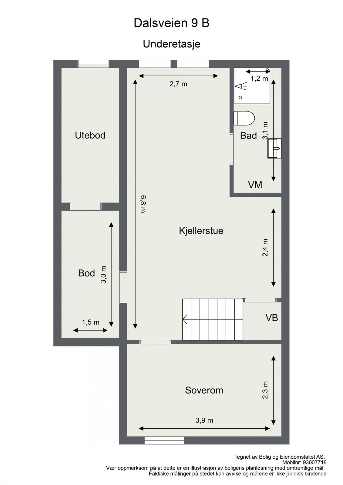 Plantegning underetasje Galleribilde