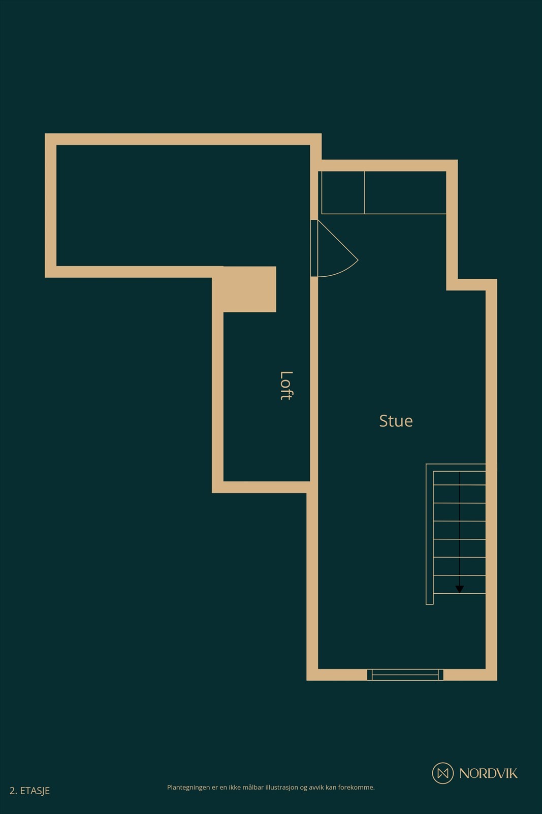 Plantegning - loft Galleribilde