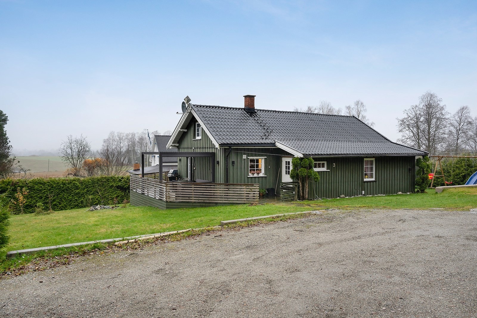 Velkommen til Ålborglia 3 - koselig enebolig med stor gårdsplass og landlig beliggenhet. Foto: Frode Røang Galleribilde