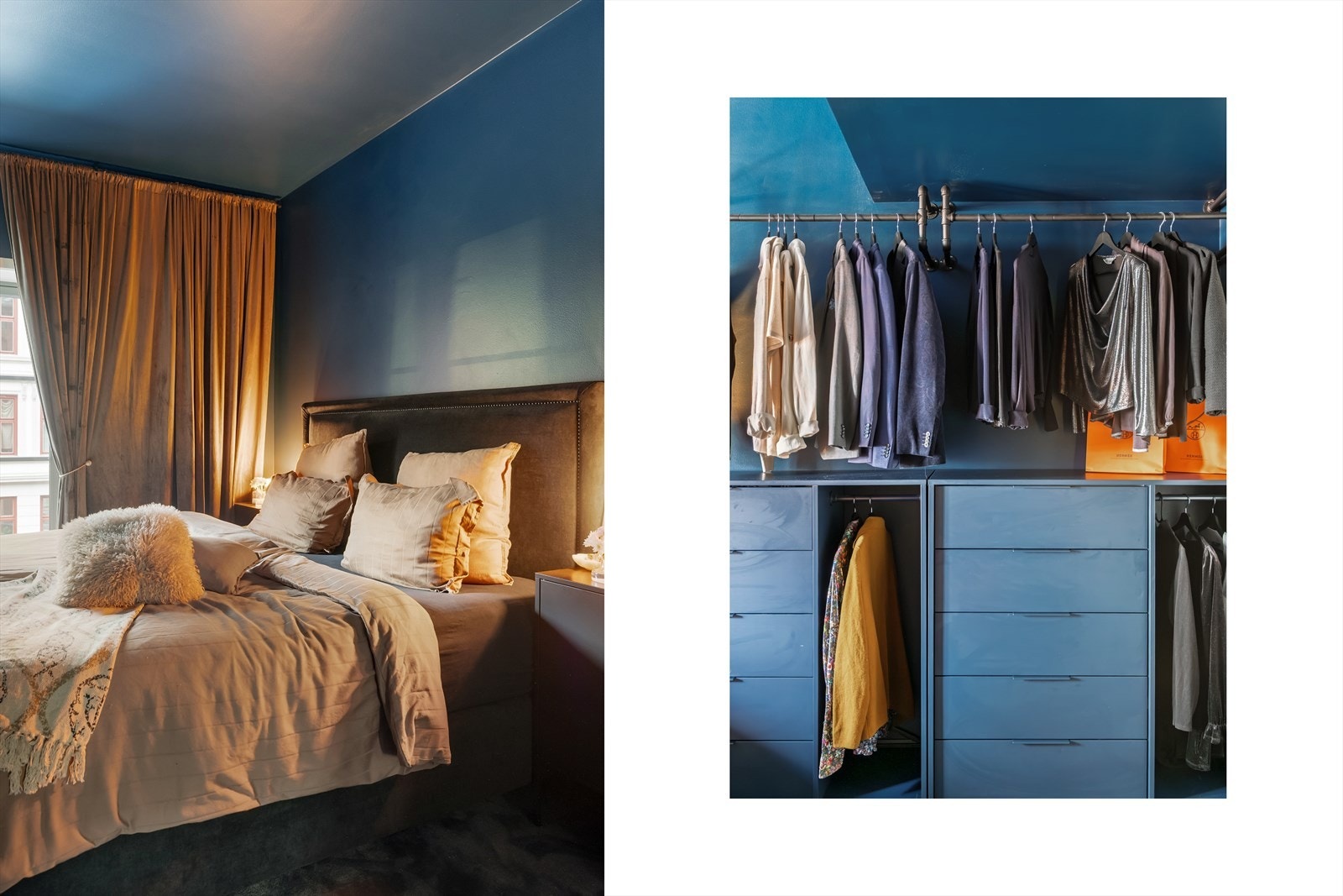 Hovedsoverommet har god plass til dobbeltseng, nattbord og garderobeskap. Galleribilde