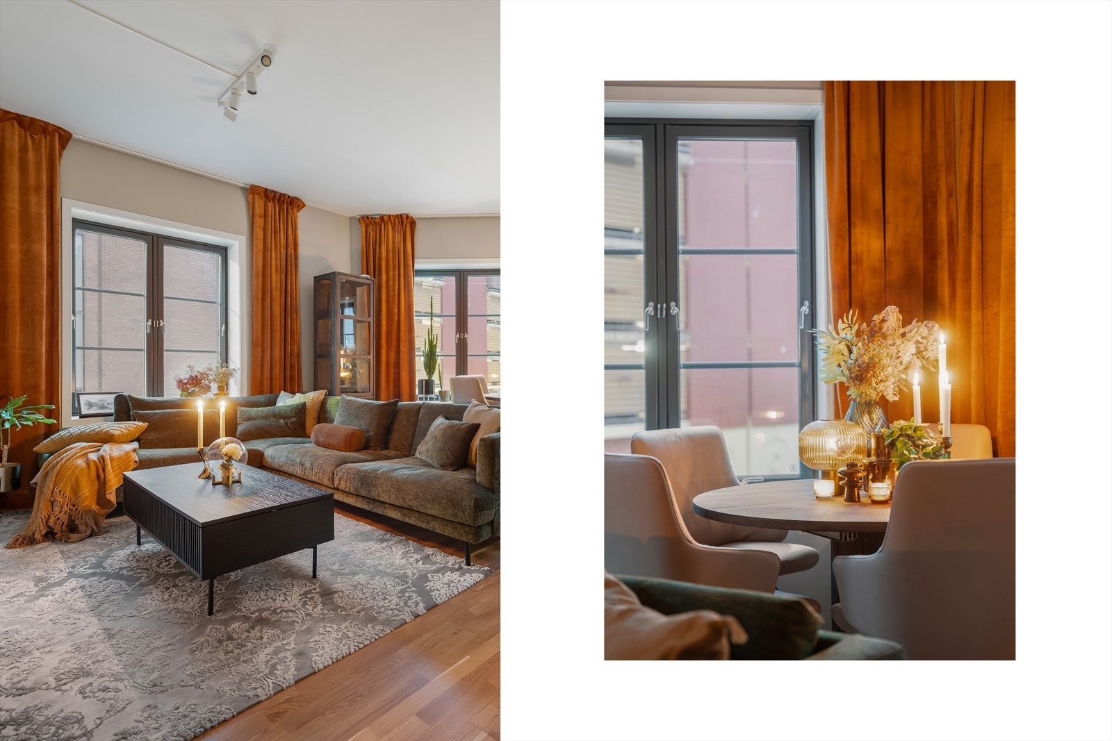 Den romslige stuen oppleves som lys og luftig, med tre store vinduer som slipper inn rikelig naturlig lys. Galleribilde