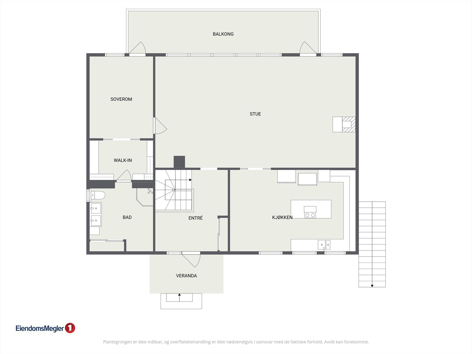Plantegning 1 etasje i hoveddel. Galleribilde