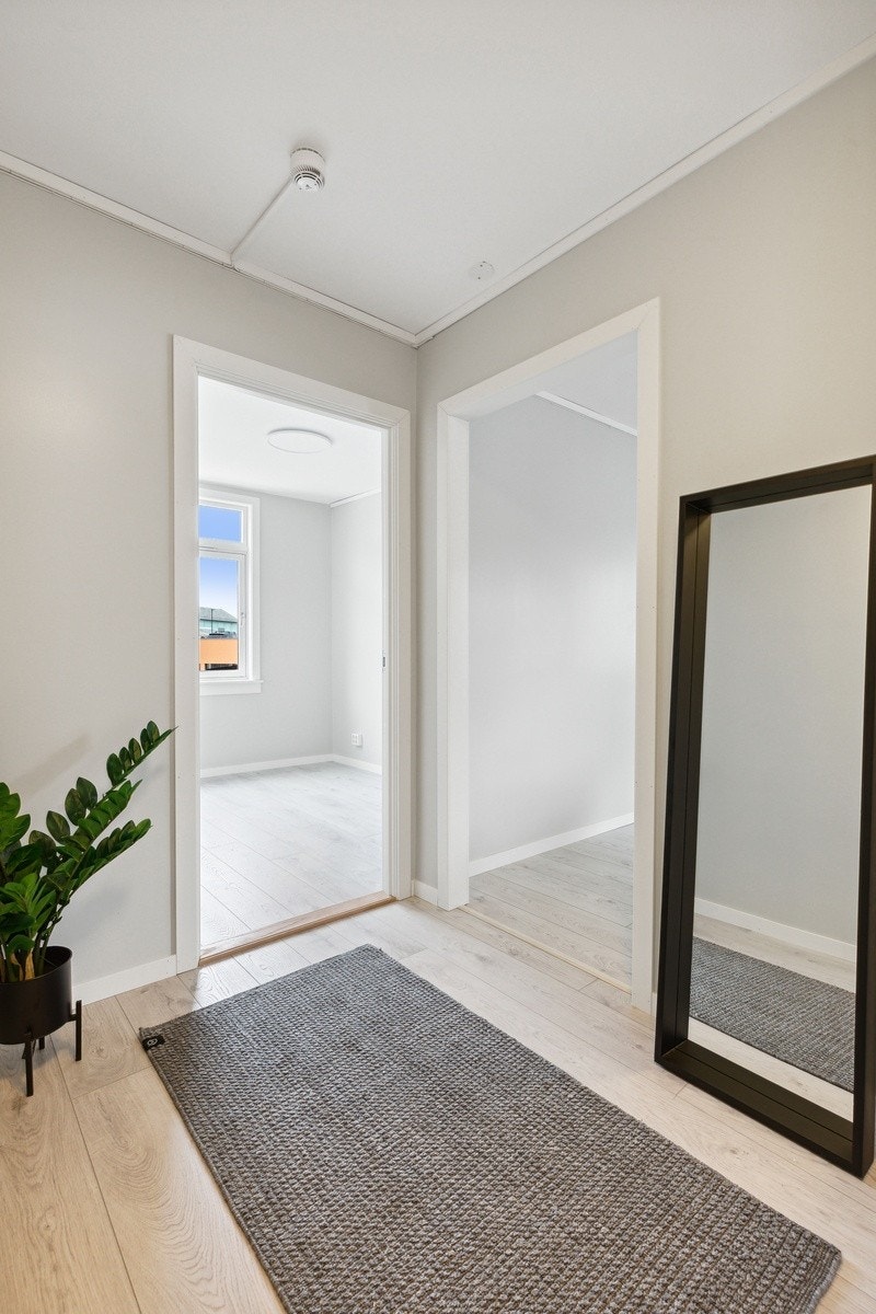 Leilighetens inngangsparti - dør til høyre leder inn til leilighetens andre soverom Galleribilde