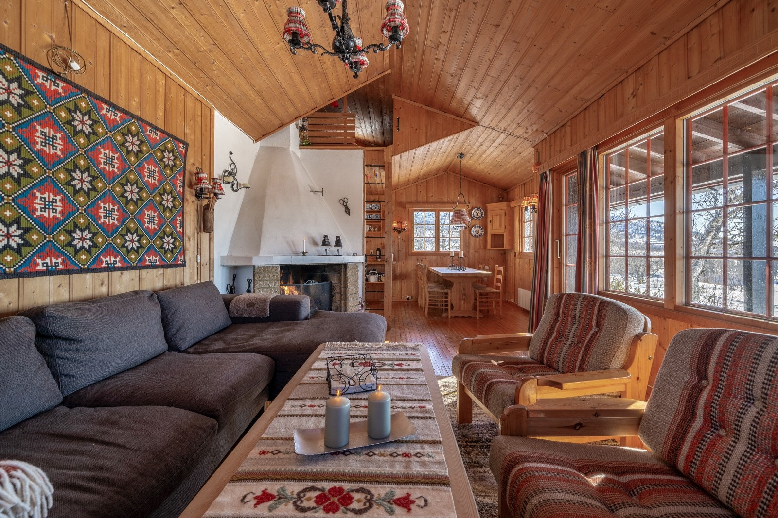 Hytta har en praktisk og romslig planløsning, med god størrelse på alle rom. Galleribilde