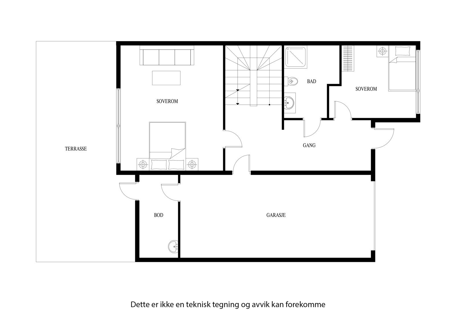 Planløsning 1. etg Galleribilde