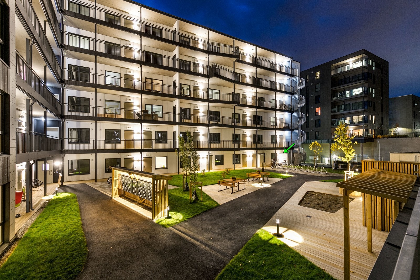 Kveldsstemning i Vestbyen Galleribilde