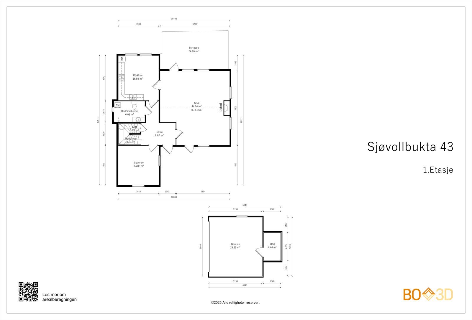 Planskisse 1. etasje Galleribilde
