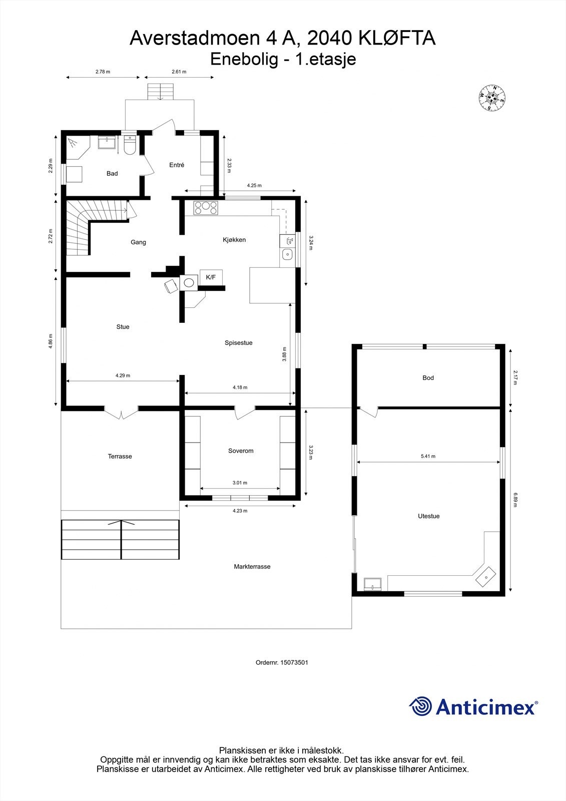 Plantegning 1.etasje Galleribilde