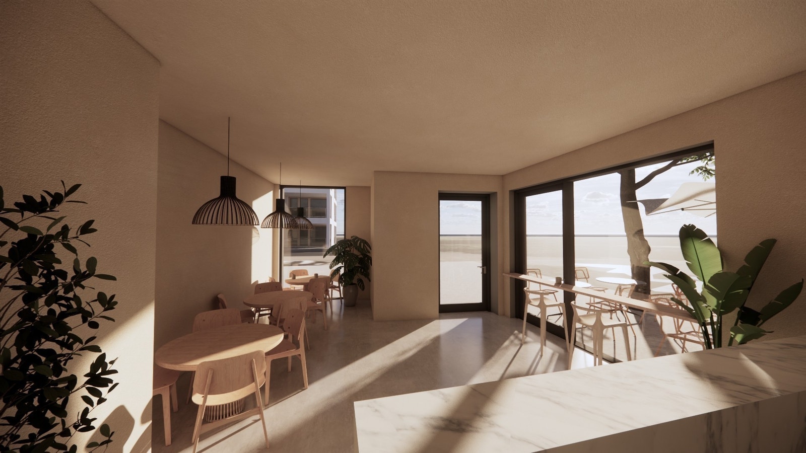 Gode solforhold i lokalet, med ettermiddagssol (ILLUSTRASJON) Galleribilde