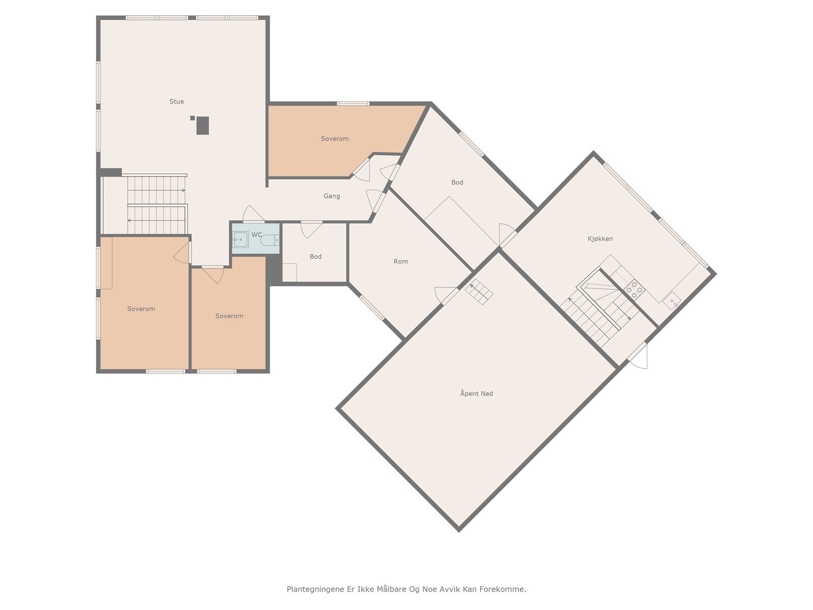 Plantegning loftsetasje. Galleribilde