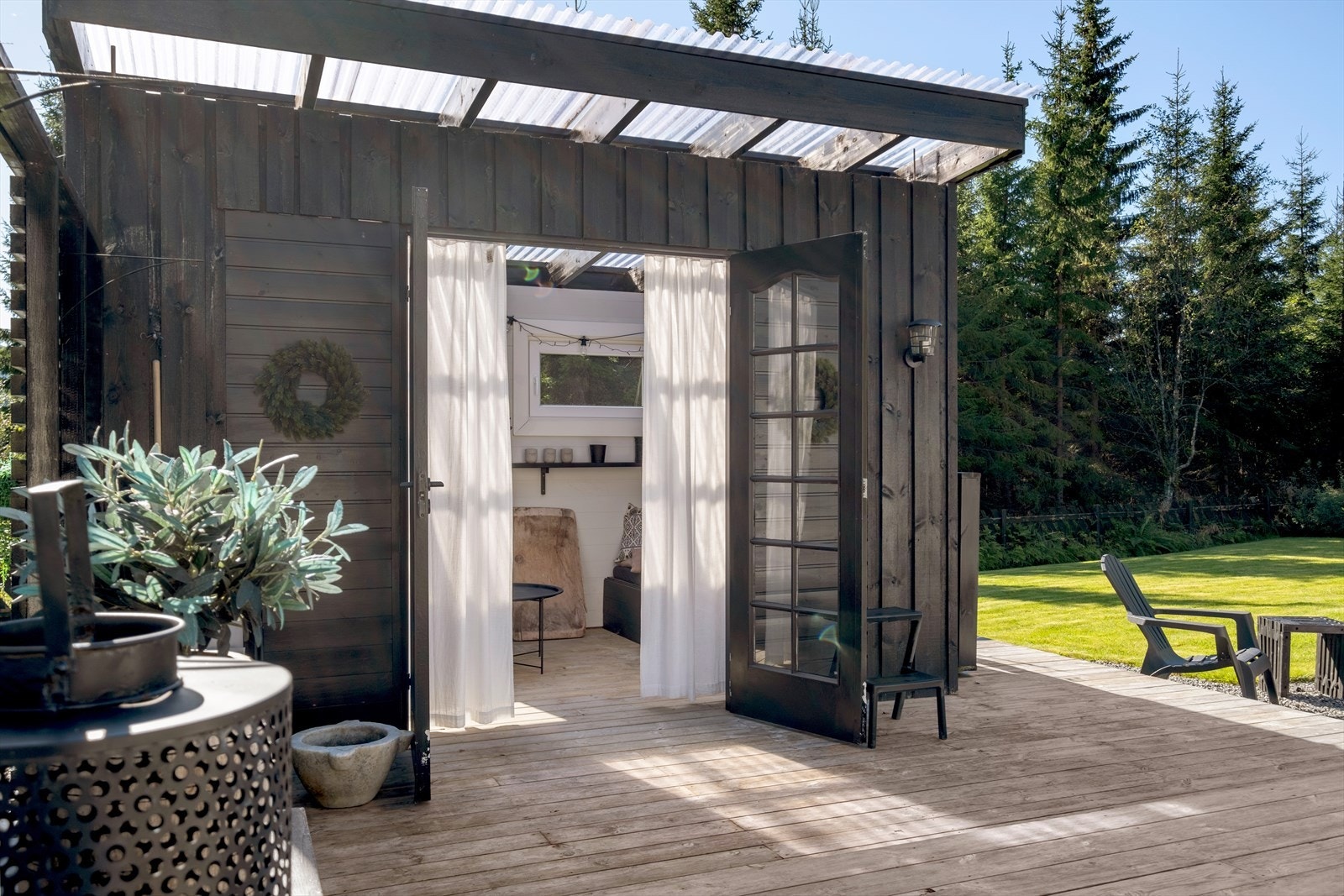 Hagestuen ble oppført i 2020 Galleribilde