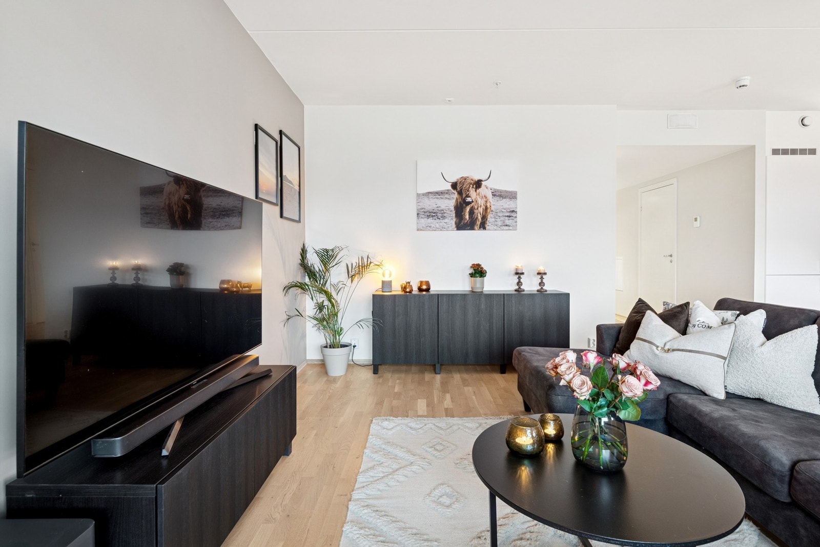 Her er det god plass til sofa og annet møblement. Galleribilde