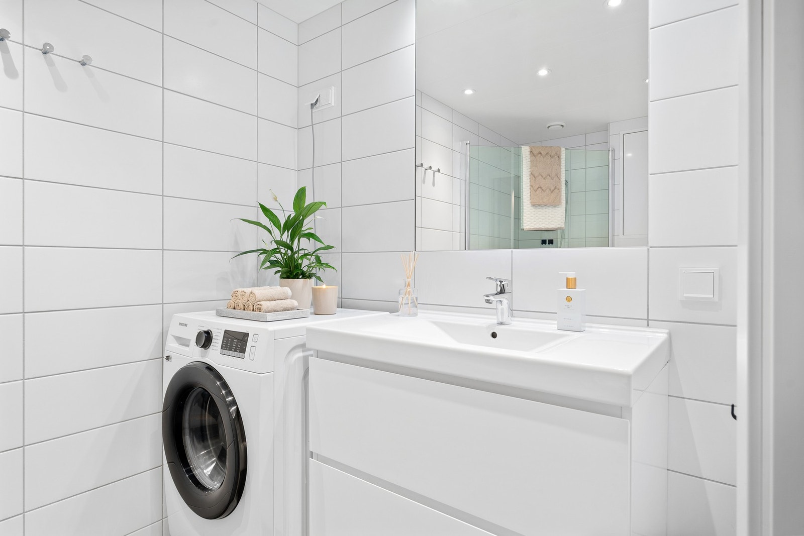 Det er også opplegg for vaskemaskin. Galleribilde