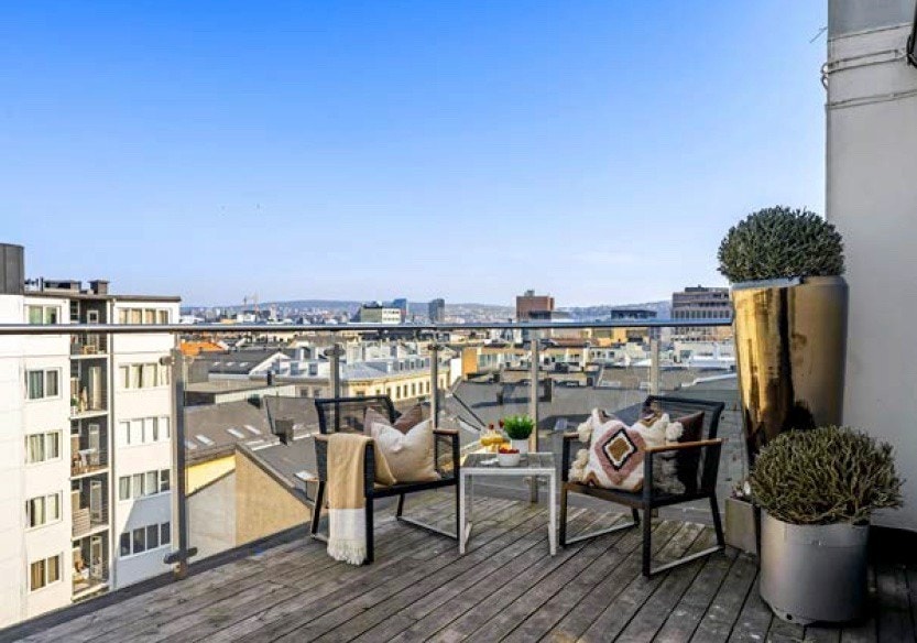 Felles takterrasse. Galleribilde