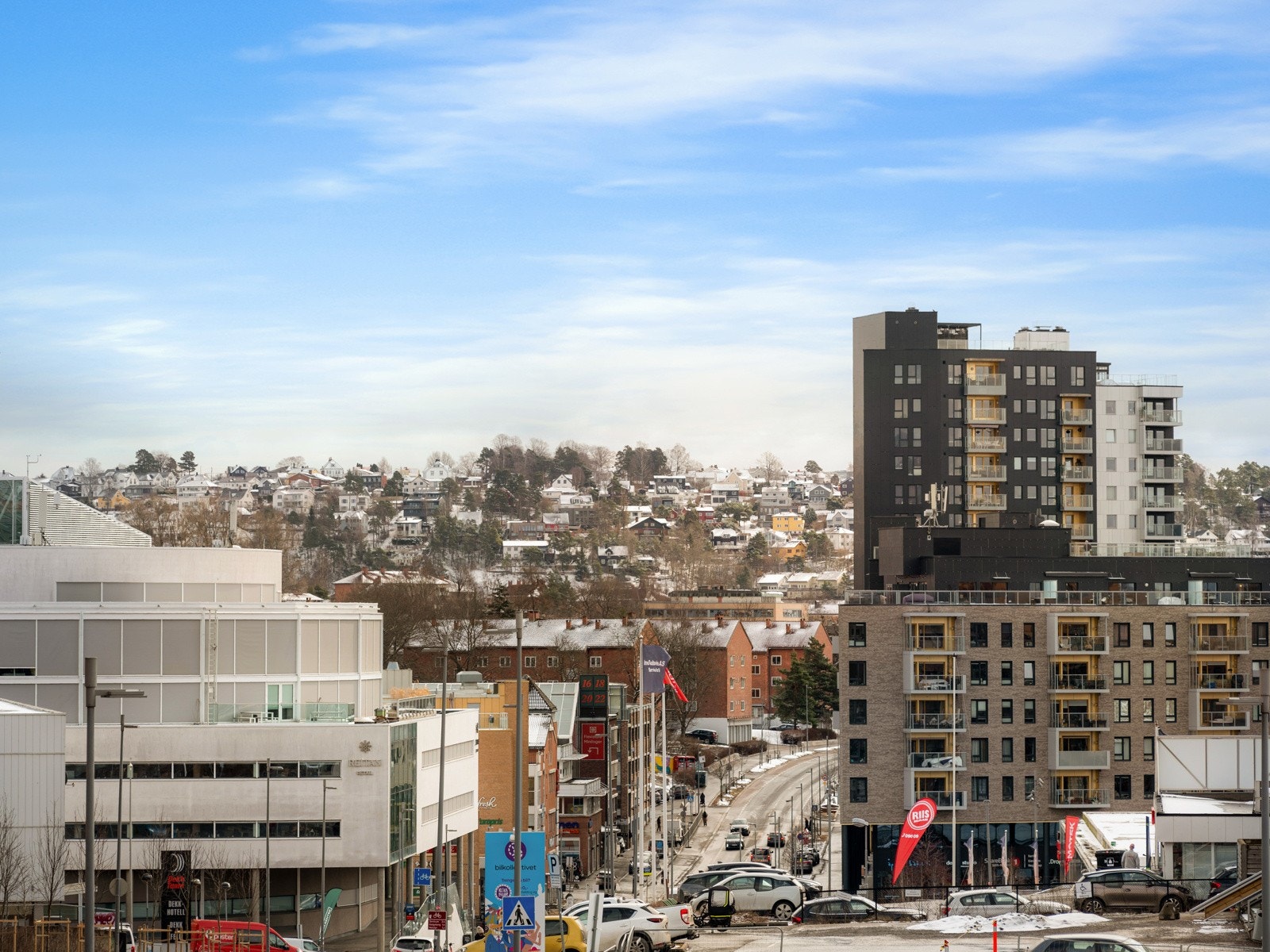 Flott utsikt fra balkong. Galleribilde