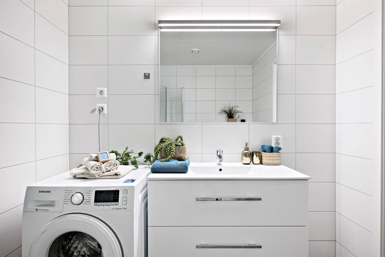 Badet har opplegg for vaskemaskin Galleribilde