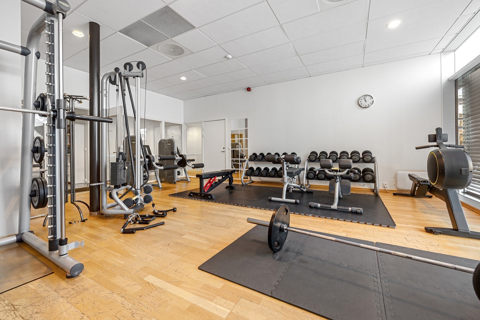 Treningsrom i felleshuset i borettslaget. Galleribilde