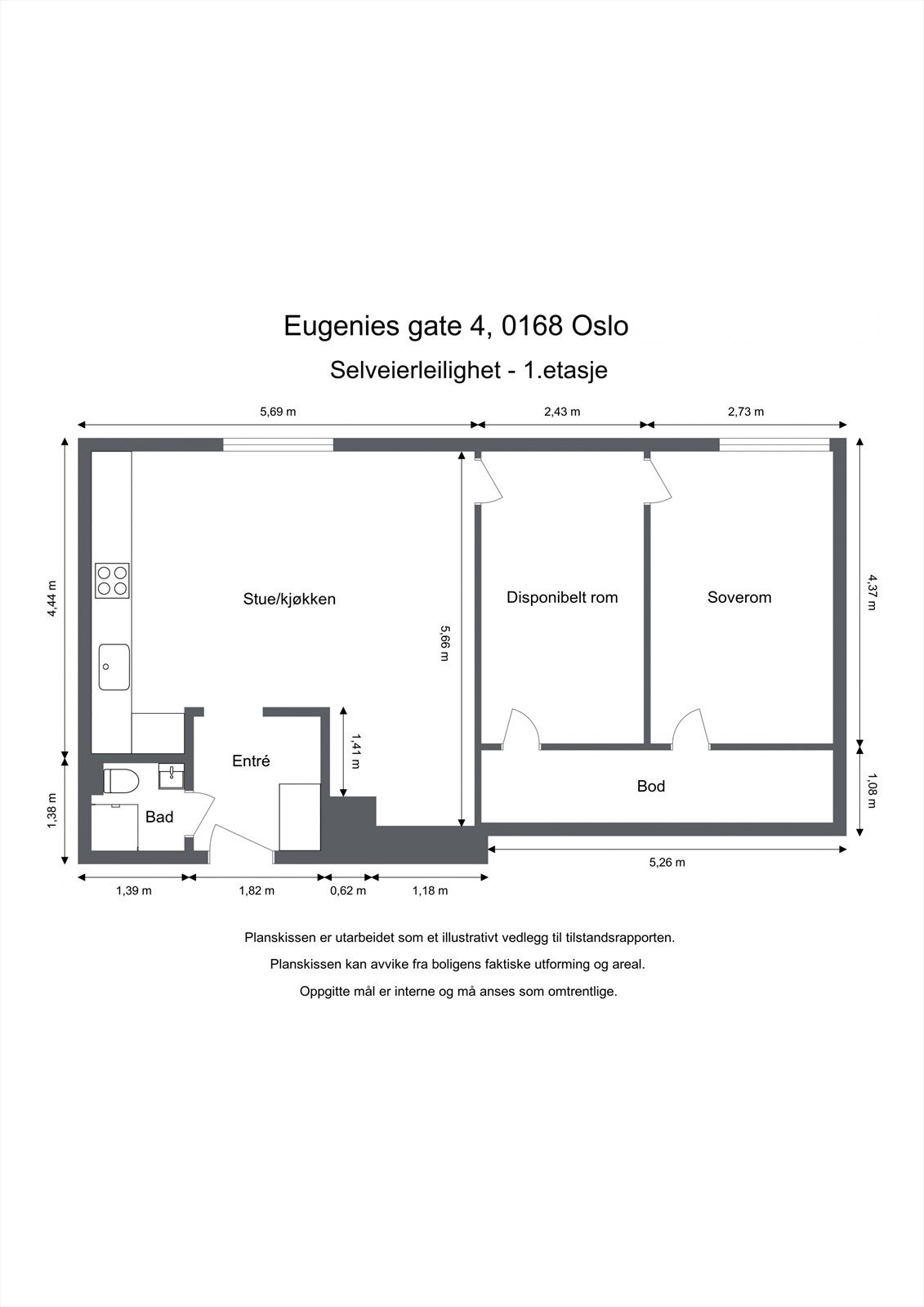 Leiligheten har en god planløsning med gjennomtenkt romfordeling for best mulig arealutnyttelse. Galleribilde