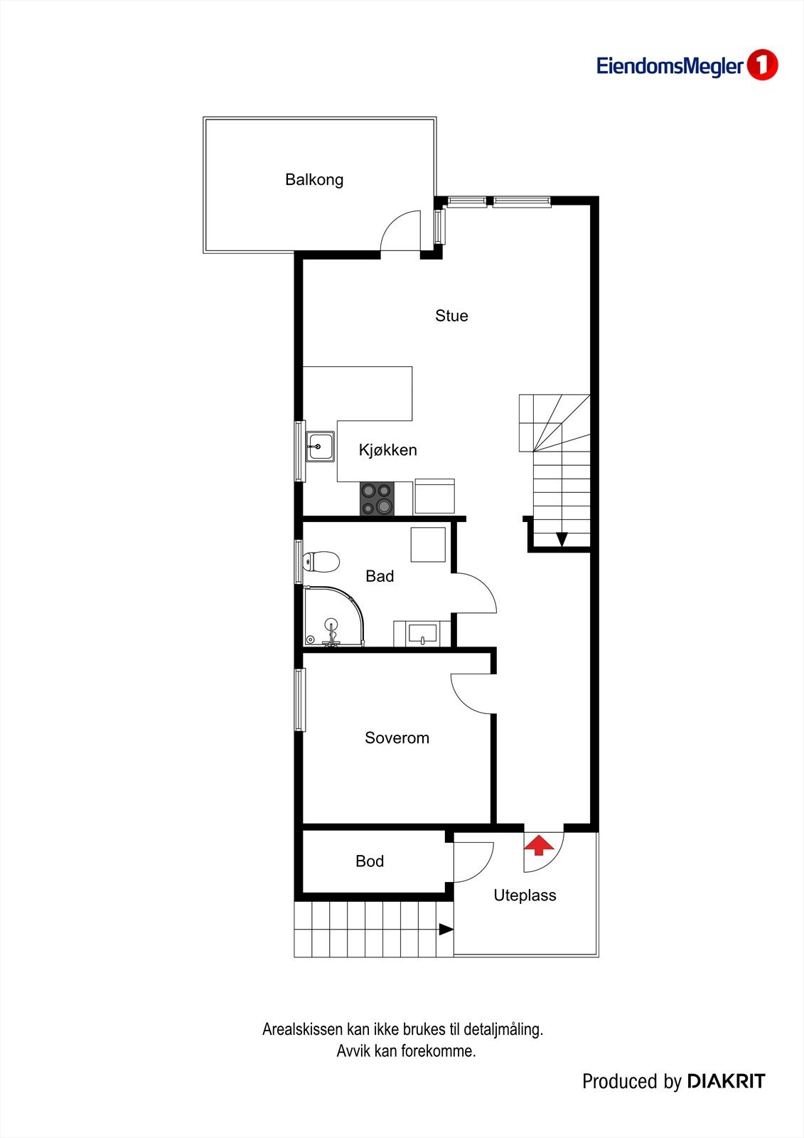 Plantegning hovedetasje. Galleribilde