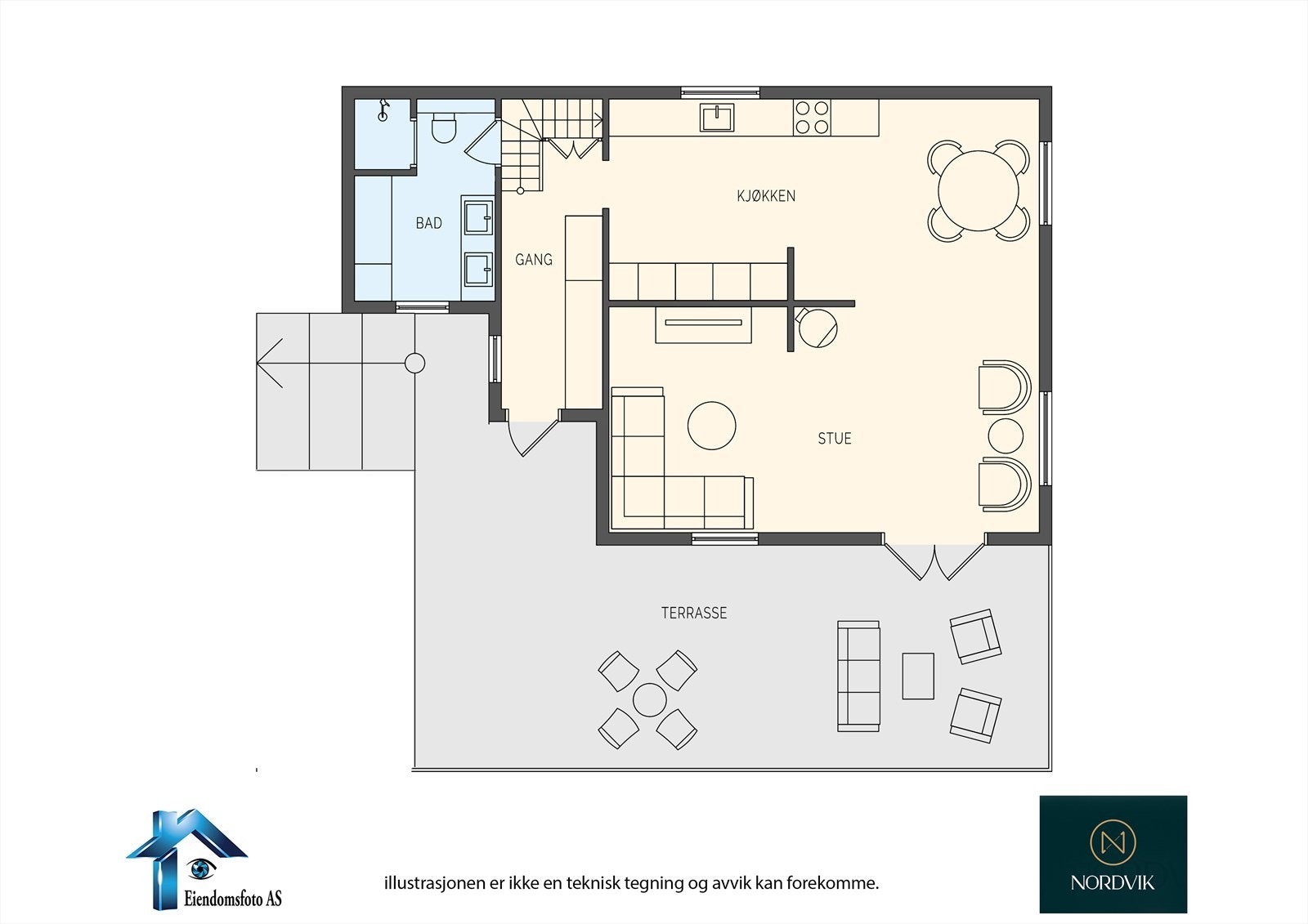 Presentasjon av 1. etg. Galleribilde