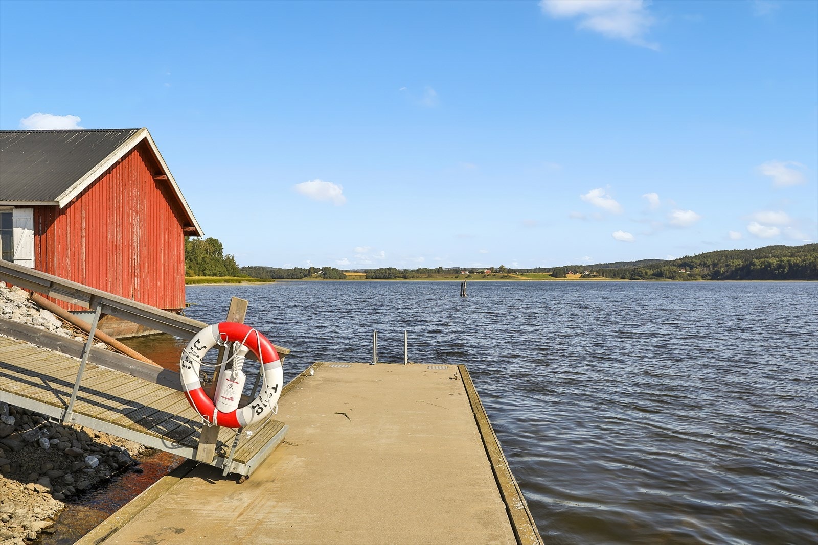 Nes lense ved Glomma - et flott sted for fiske og båtliv Galleribilde