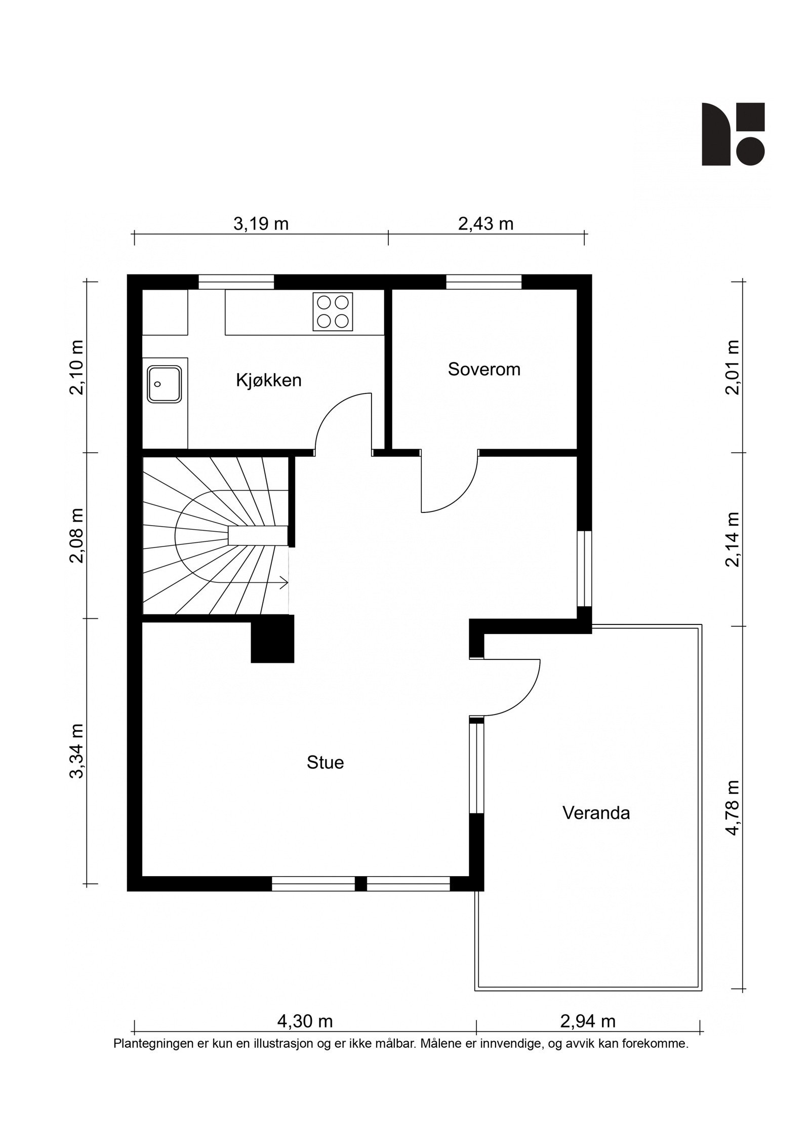 Plantegning 1. etasje. Galleribilde