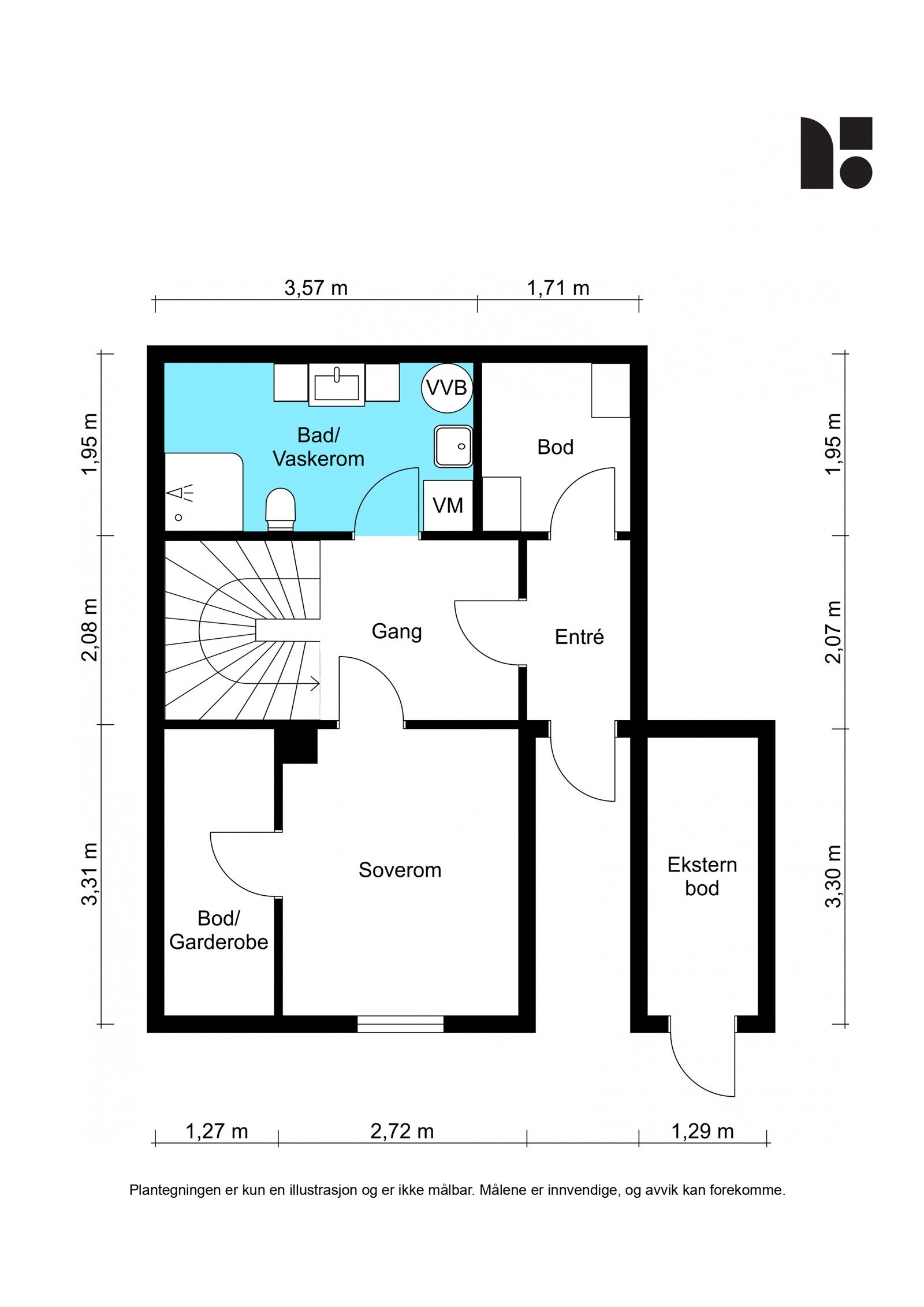 Plantegning underetasje. Galleribilde