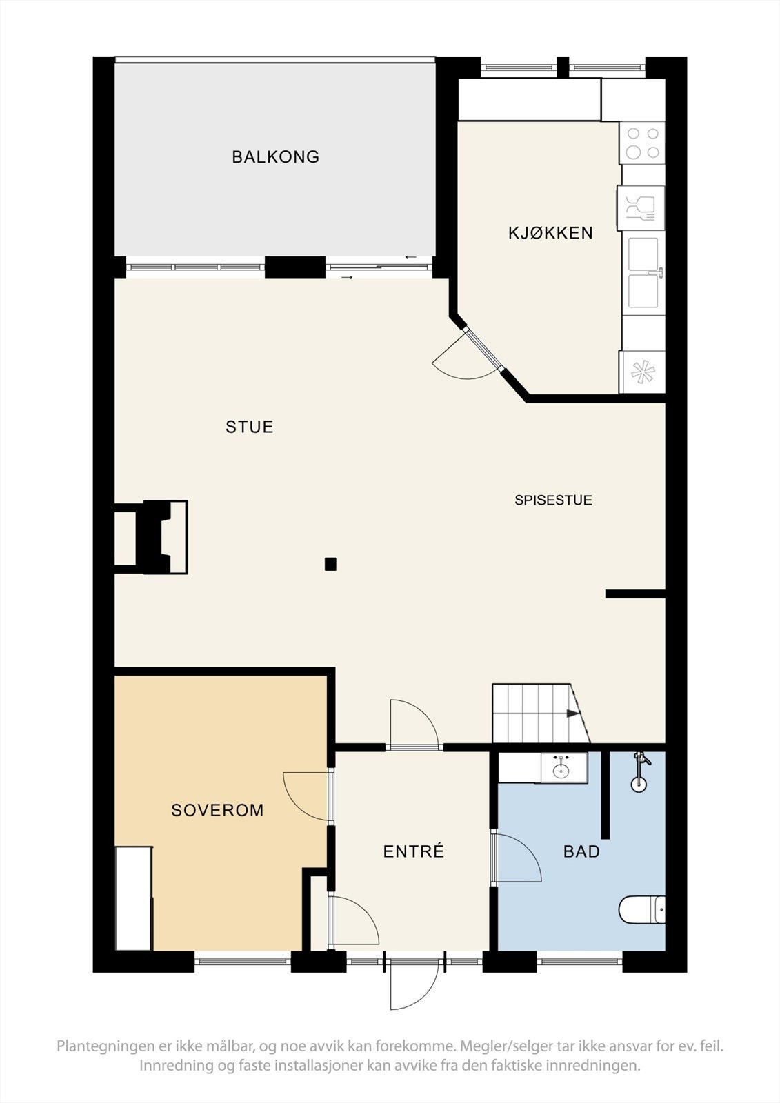Plantegning hovedetasje Galleribilde