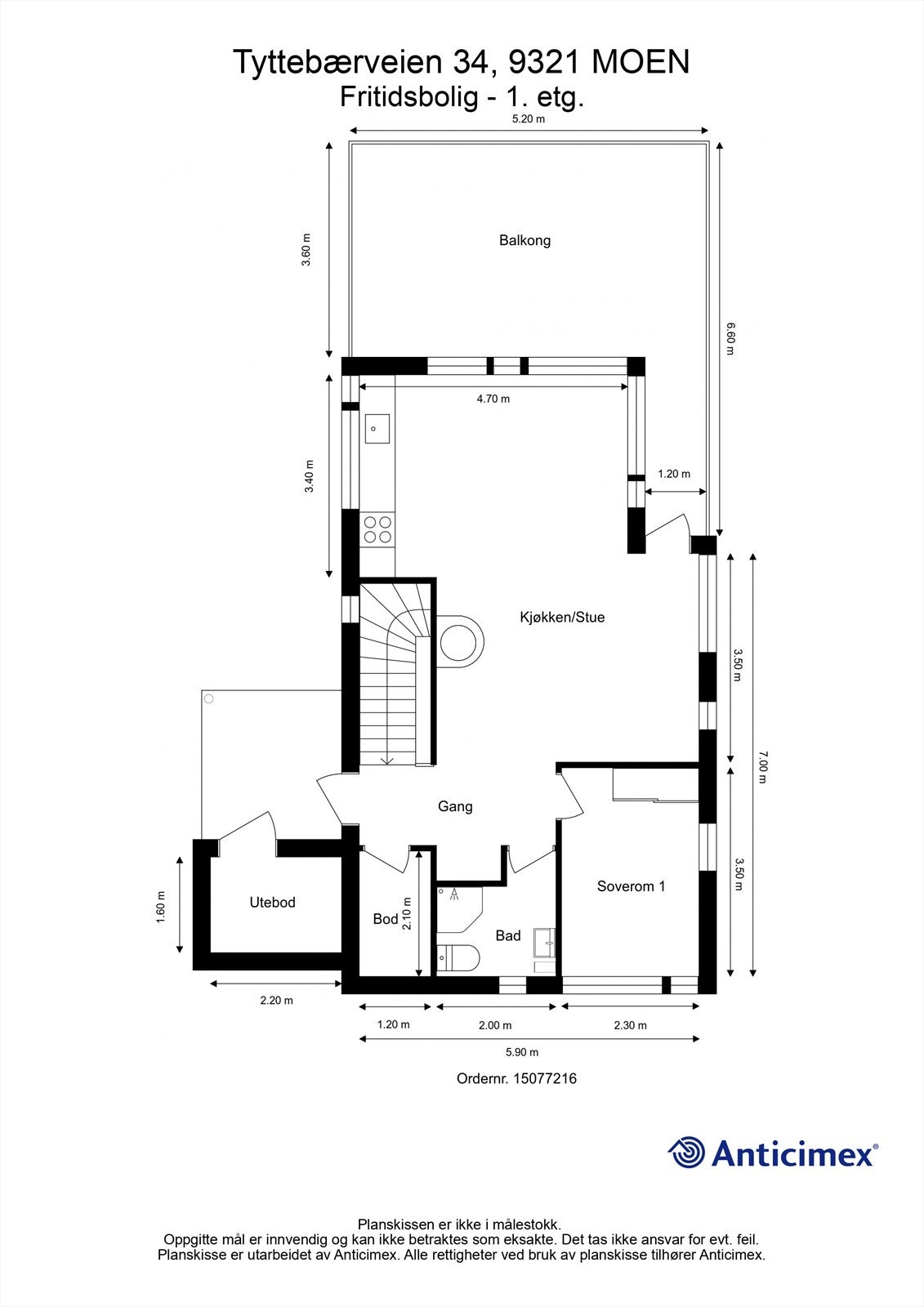 Plantegning 1.etg Galleribilde