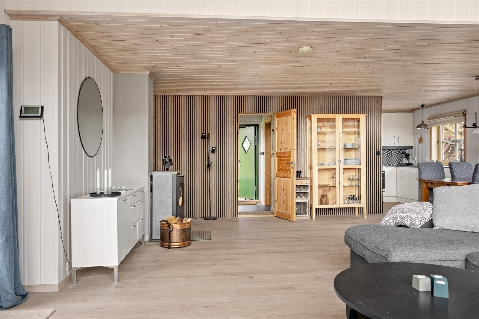 Tøff spilevegg i stue Galleribilde