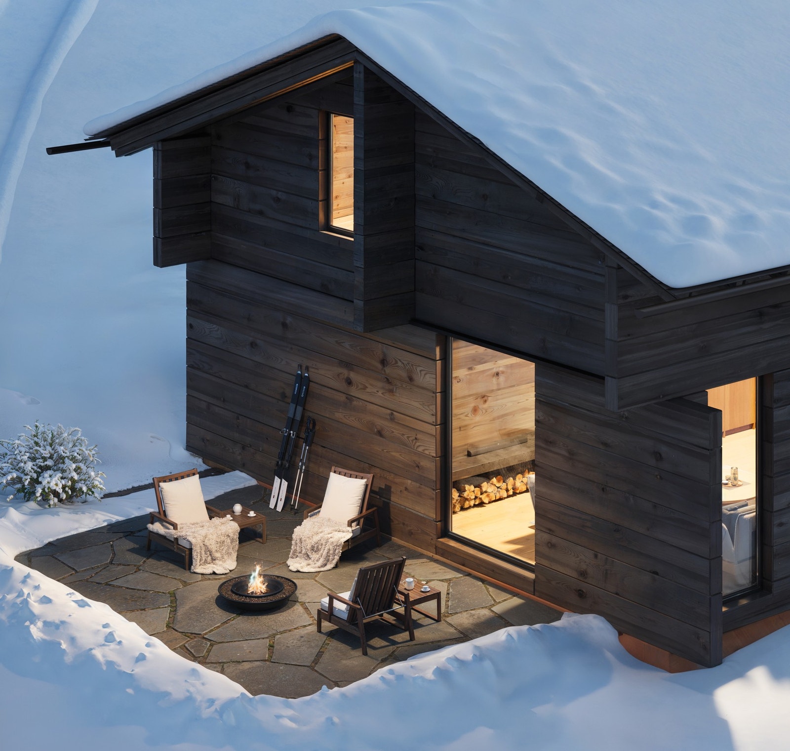 Nyt ettermiddags- og kveldssolen fra en lun uteplass - perfekt for lange sommerkvelder og peiskos ute (illustrasjon, avvik kan forekomme) Galleribilde