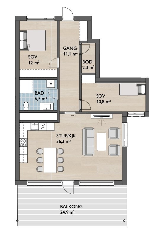 Planskisse. Galleribilde