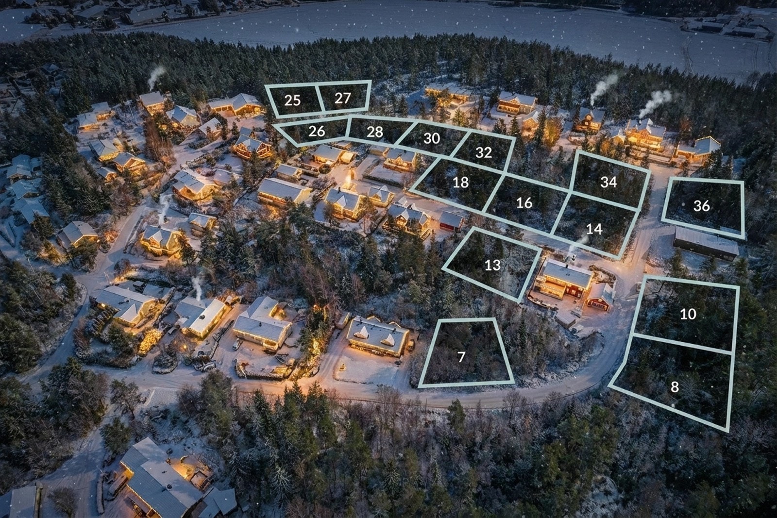 Attentus har gleden av å presentere disse fine tomtene i all sin juleprakt. Det gjøres oppmerksom på at bildet er KI generert, og avviker fra virkeligheten. Galleribilde